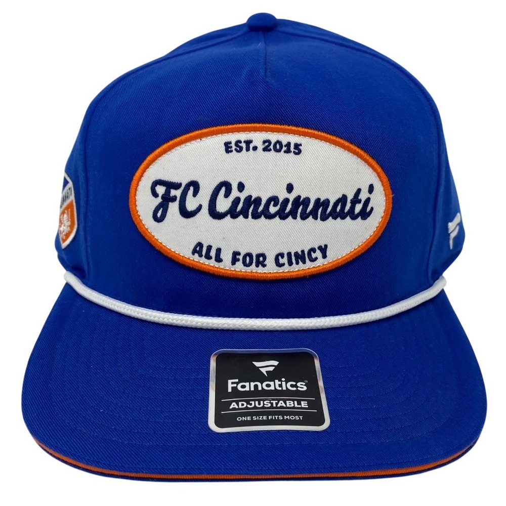 FC Cincinnati Fanatics Heritage Blue Rope Snapback Hat MLS Soccer Cap Adjustable